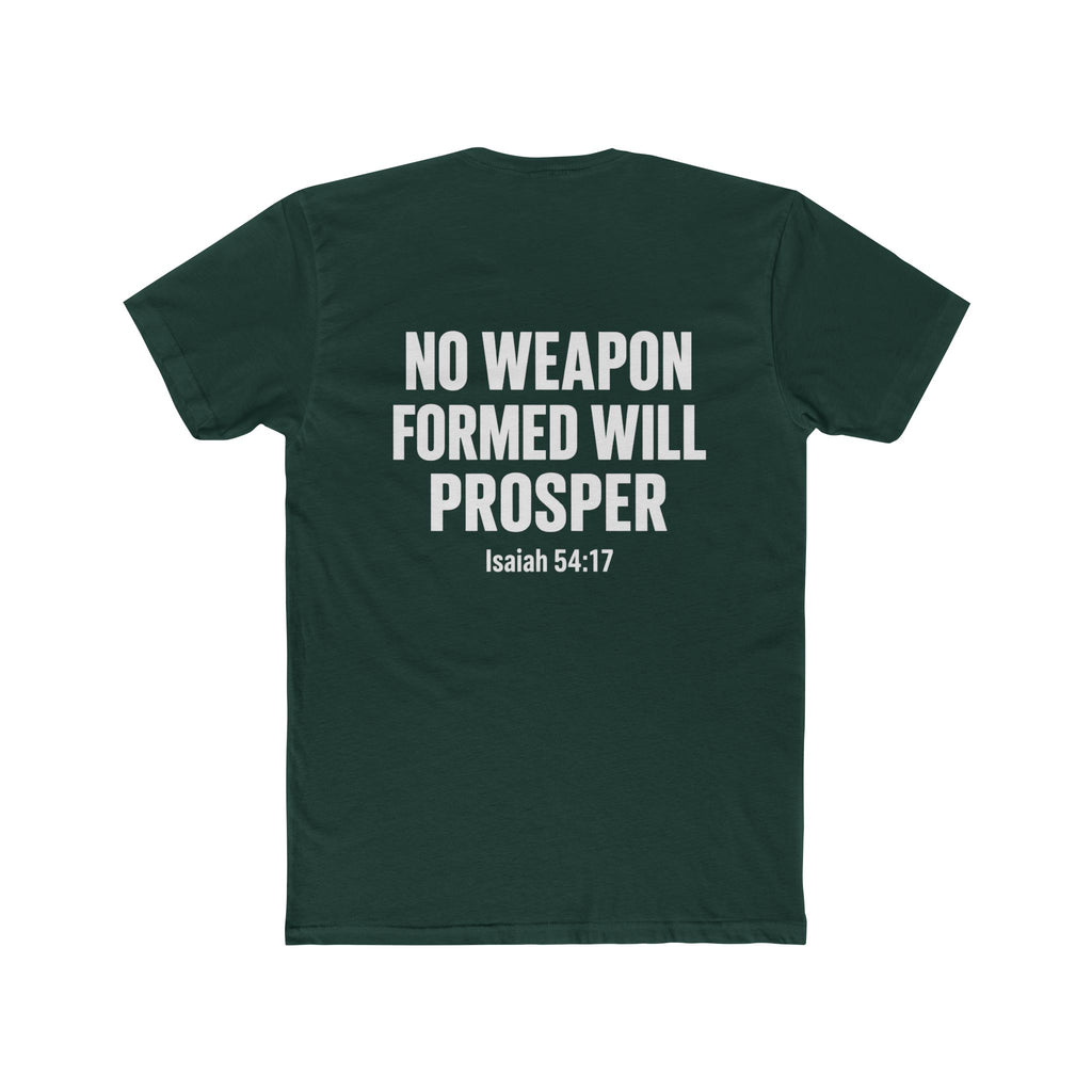 Christian Statement Tee — "I Cancel, I Rebuke, I Denounce, I Reject" / Isaiah 54:17
