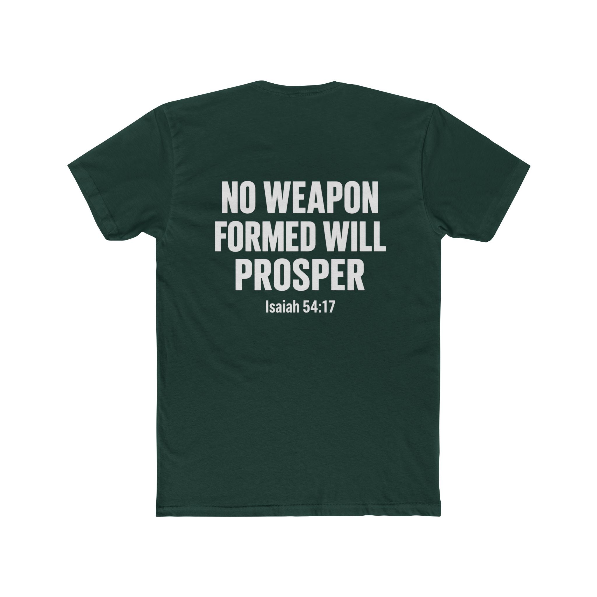 Christian Statement Tee — "I Cancel, I Rebuke, I Denounce, I Reject" / Isaiah 54:17