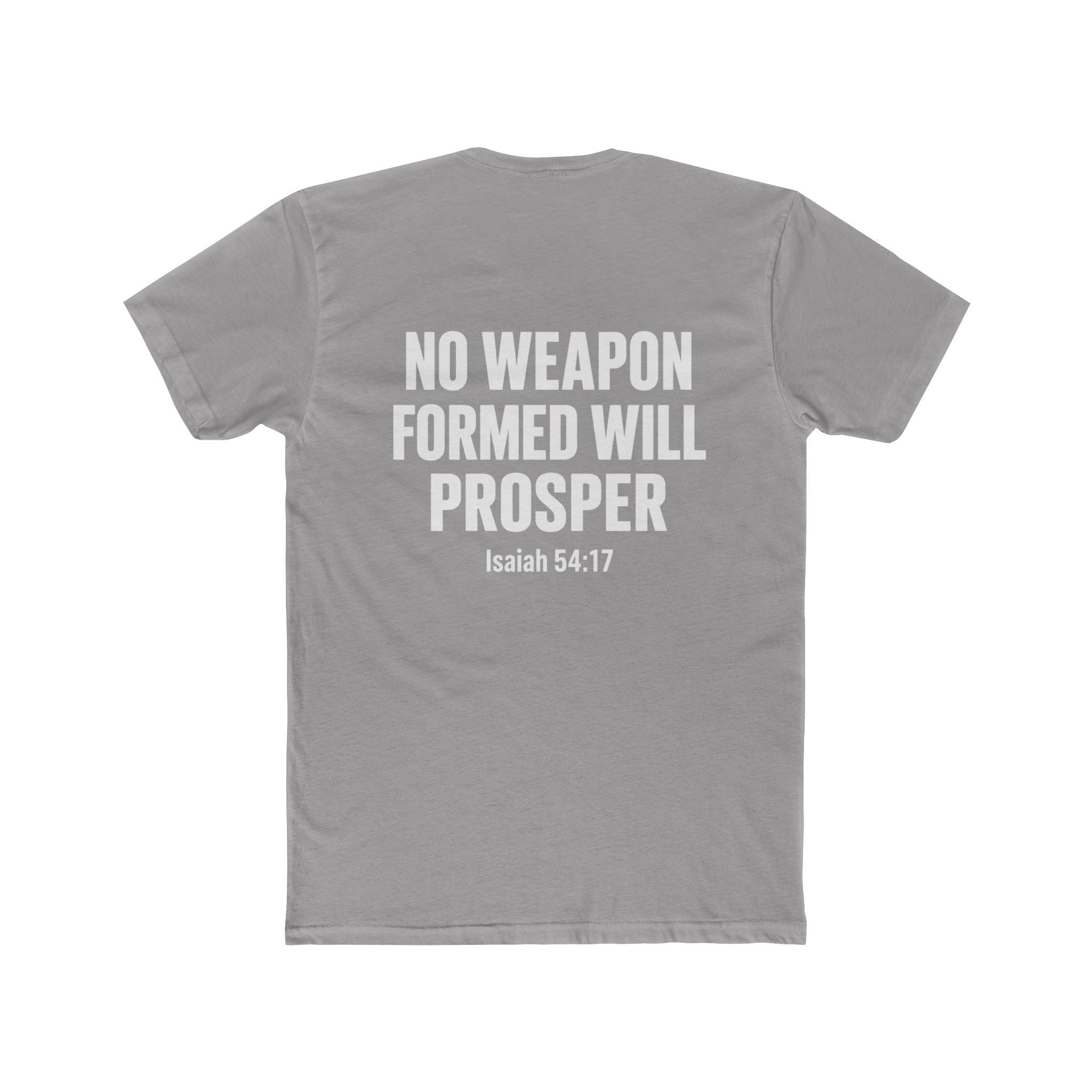 Christian Statement Tee — "I Cancel, I Rebuke, I Denounce, I Reject" / Isaiah 54:17