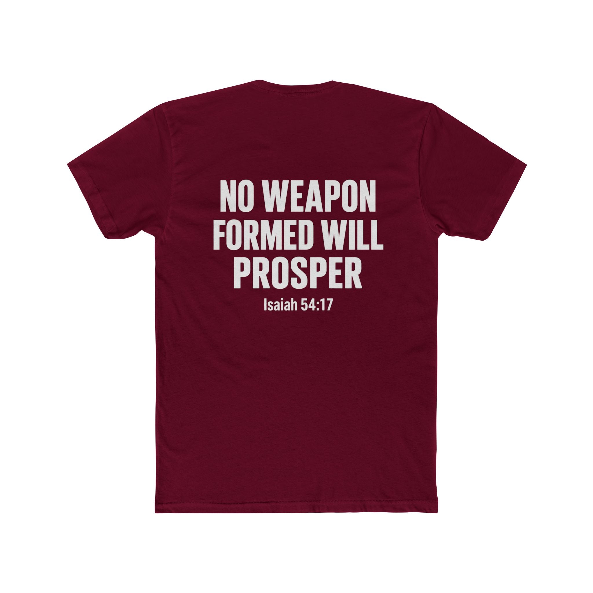 Christian Statement Tee — "I Cancel, I Rebuke, I Denounce, I Reject" / Isaiah 54:17
