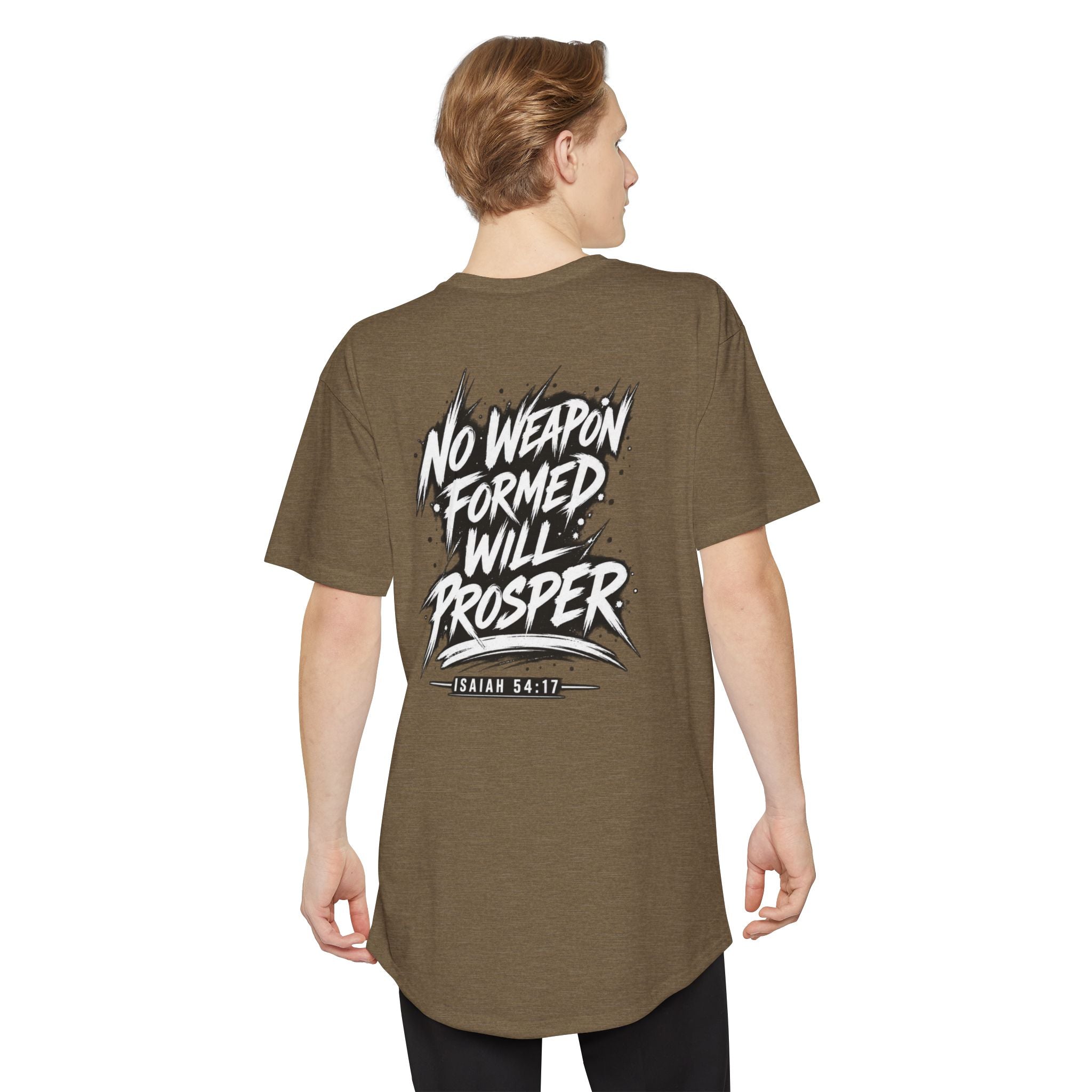 I Cancel I Rebuke I Denounce I Reject — Long Body Tee (No Weapon Formed Will Prosper, Isaiah 54:17)