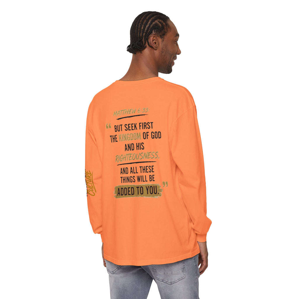 Unisex Garment-dyed Long Sleeve T-Shirt