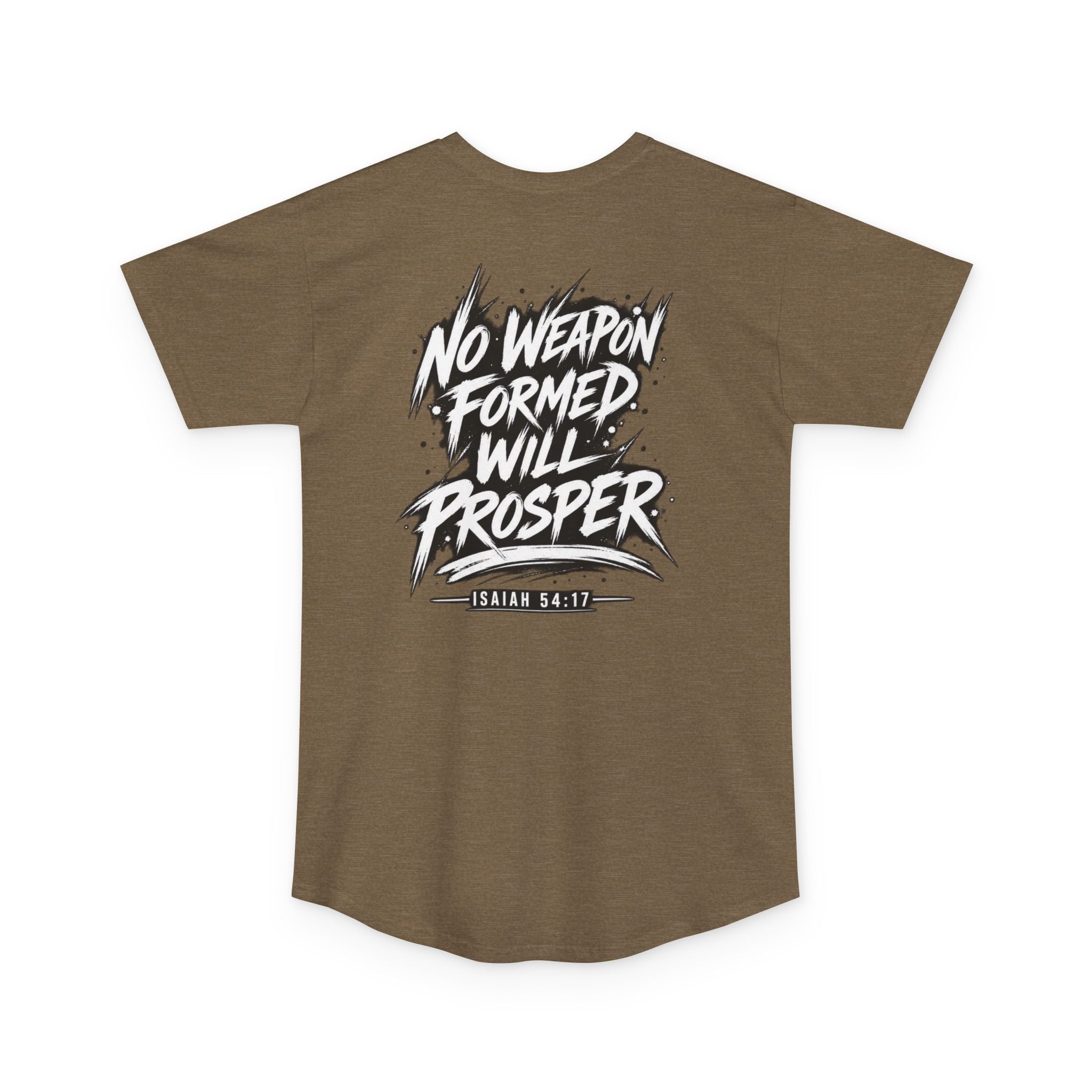 I Cancel I Rebuke I Denounce I Reject — Long Body Tee (No Weapon Formed Will Prosper, Isaiah 54:17)