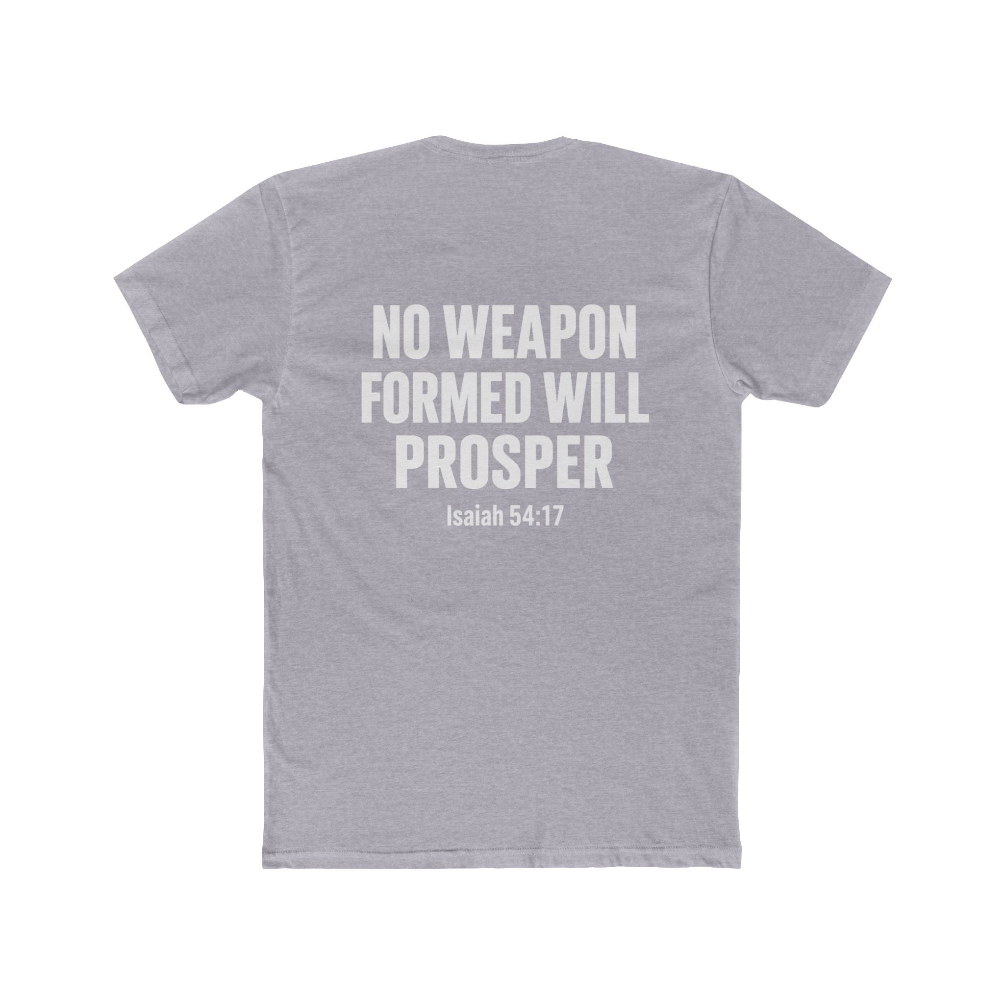 Christian Statement Tee — "I Cancel, I Rebuke, I Denounce, I Reject" / Isaiah 54:17
