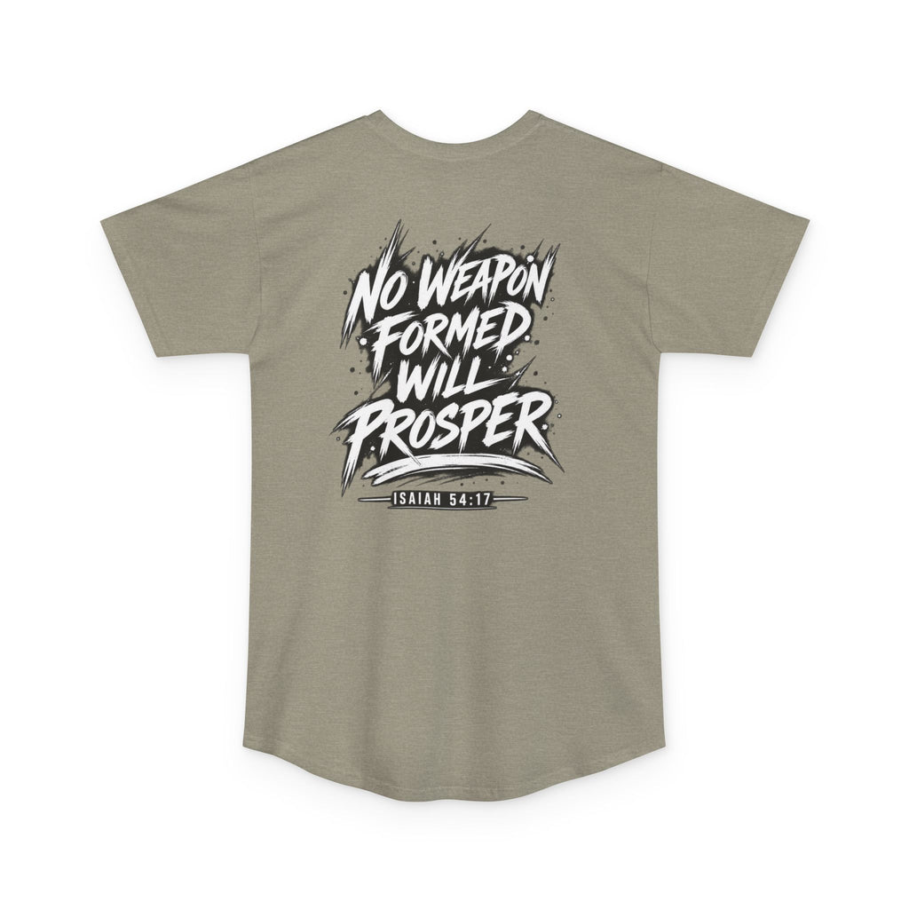 I Cancel I Rebuke I Denounce I Reject — Long Body Tee (No Weapon Formed Will Prosper, Isaiah 54:17)