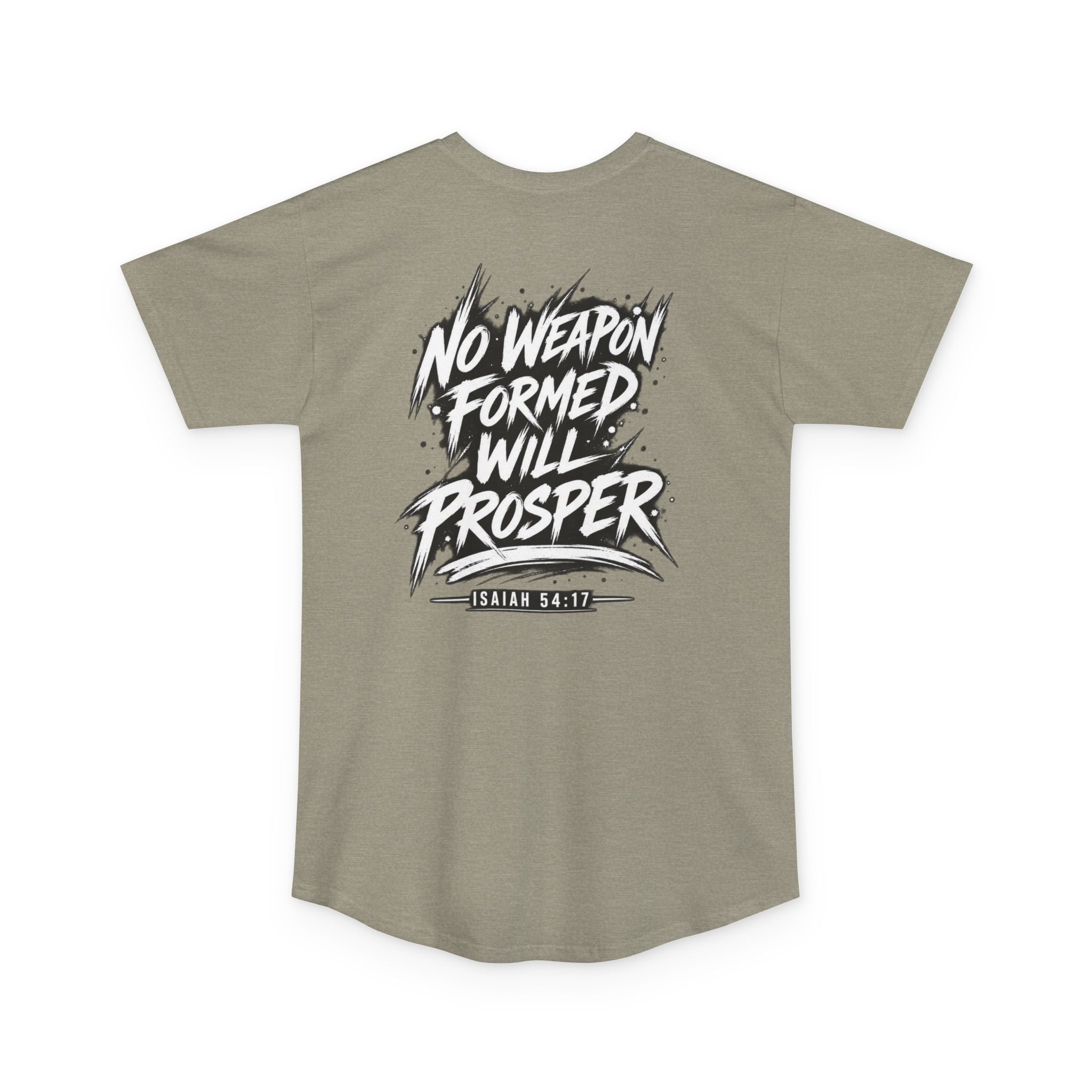 I Cancel I Rebuke I Denounce I Reject — Long Body Tee (No Weapon Formed Will Prosper, Isaiah 54:17)
