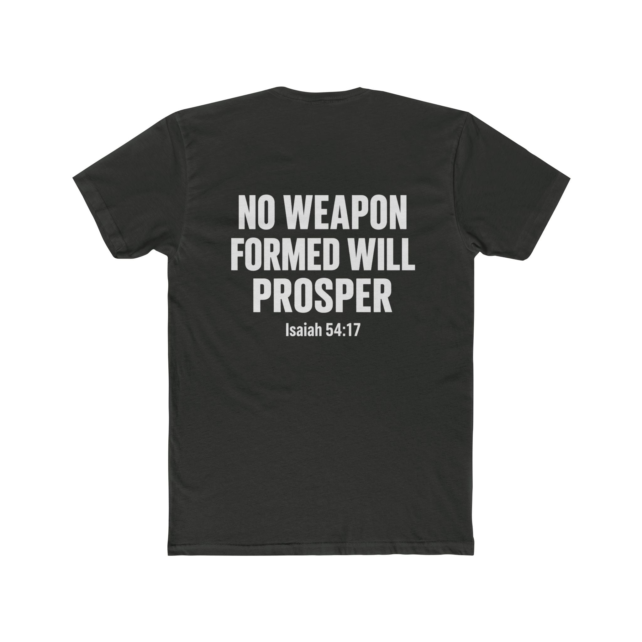 Christian Statement Tee — "I Cancel, I Rebuke, I Denounce, I Reject" / Isaiah 54:17