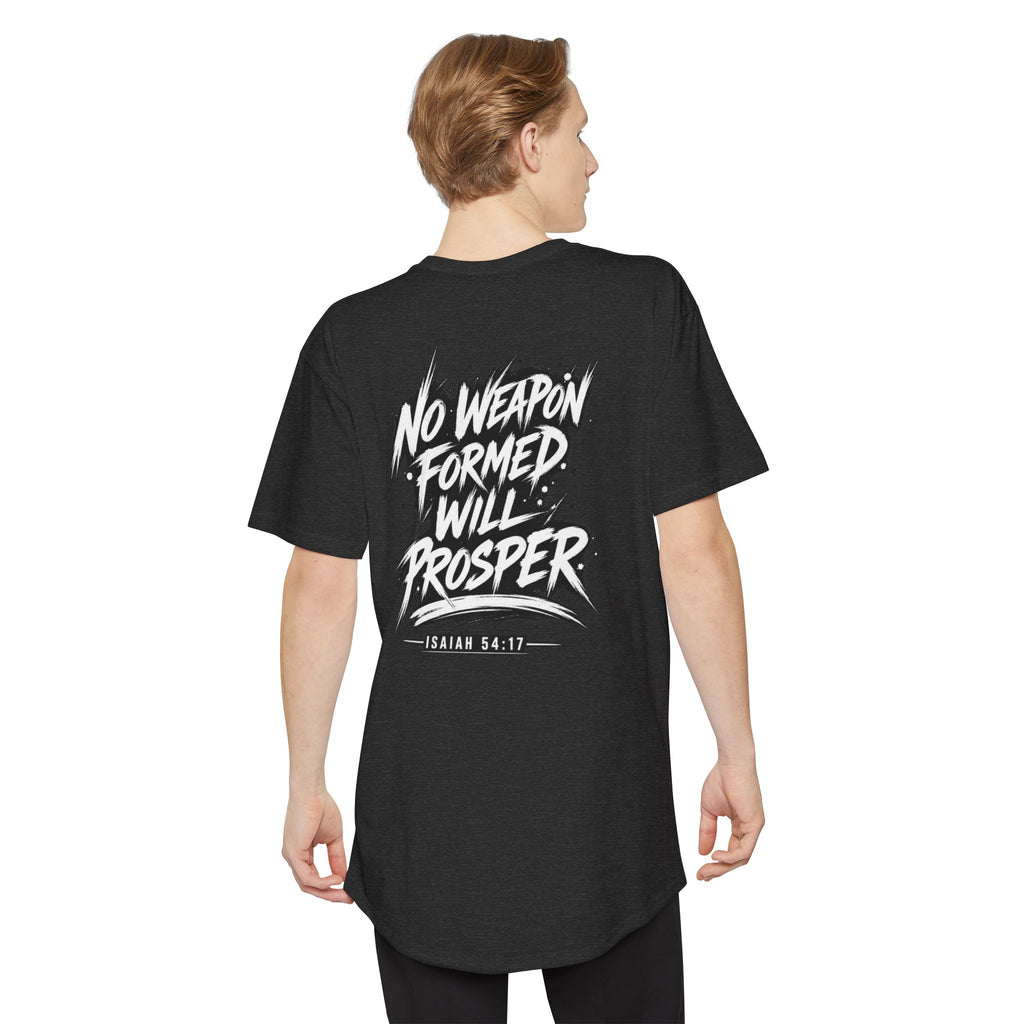 I Cancel I Rebuke I Denounce I Reject — Long Body Tee (No Weapon Formed Will Prosper, Isaiah 54:17)