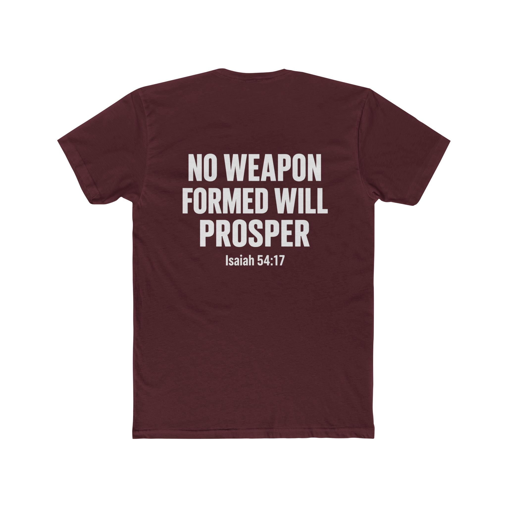 Christian Statement Tee — "I Cancel, I Rebuke, I Denounce, I Reject" / Isaiah 54:17