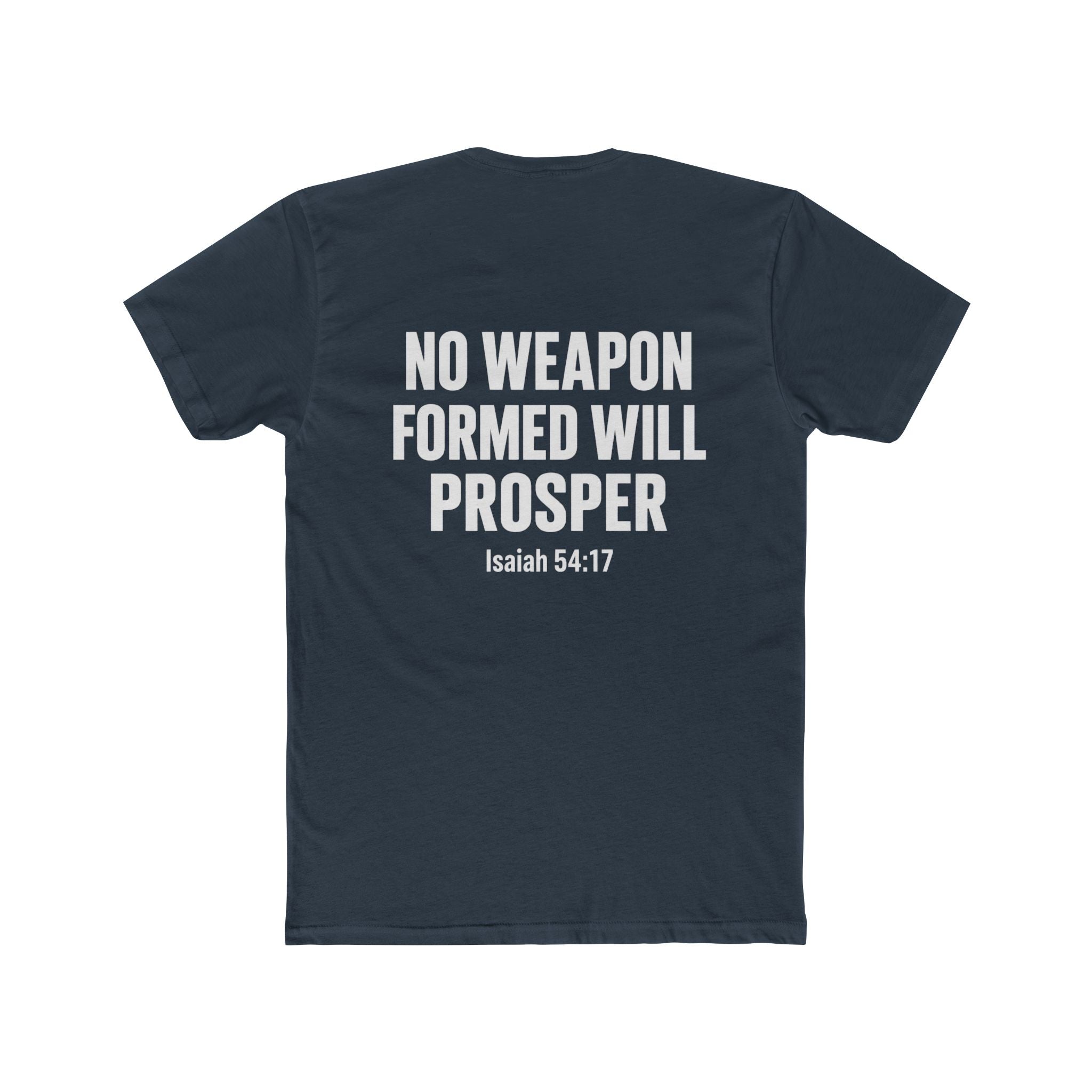 Christian Statement Tee — "I Cancel, I Rebuke, I Denounce, I Reject" / Isaiah 54:17