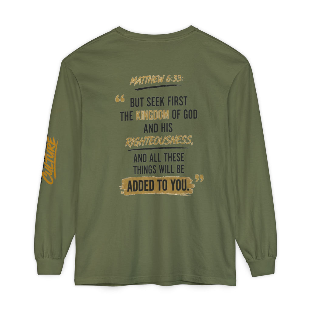 Unisex Garment-dyed Long Sleeve T-Shirt