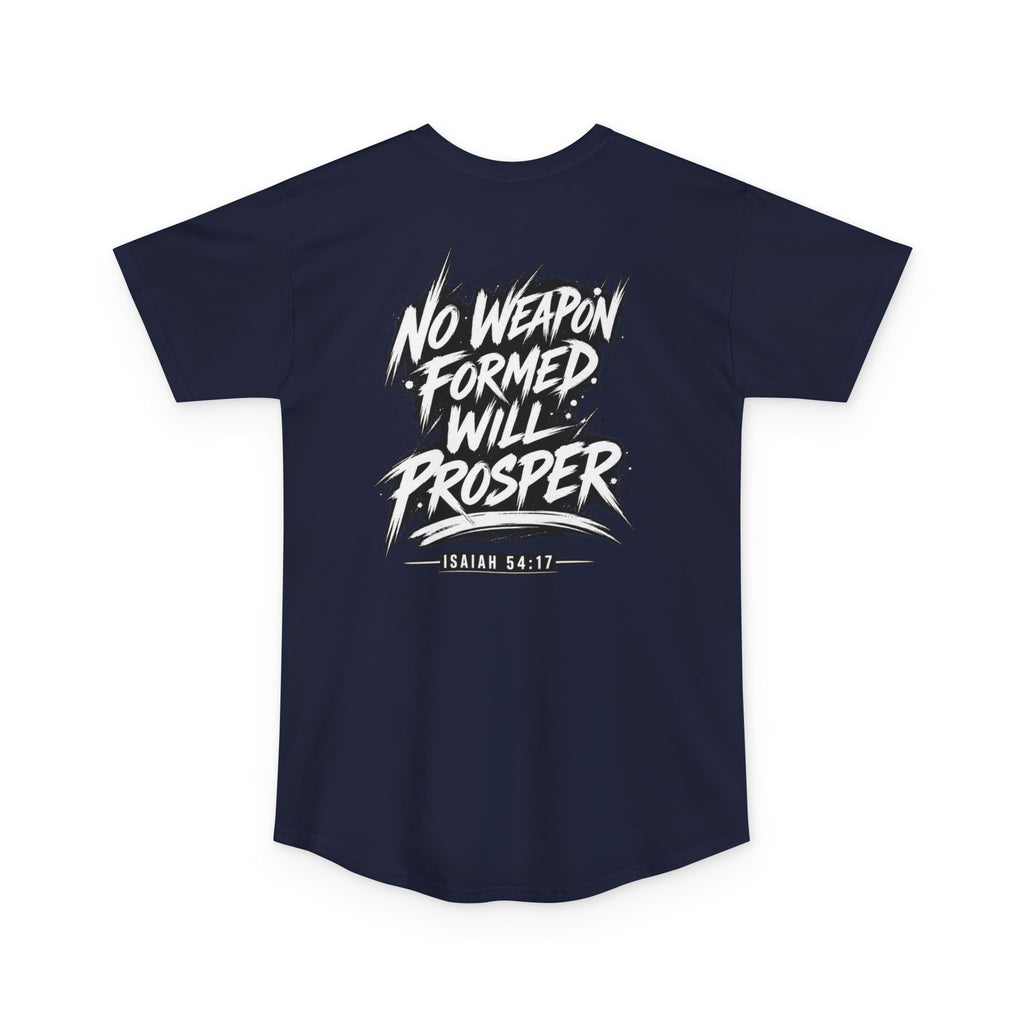 I Cancel I Rebuke I Denounce I Reject — Long Body Tee (No Weapon Formed Will Prosper, Isaiah 54:17)