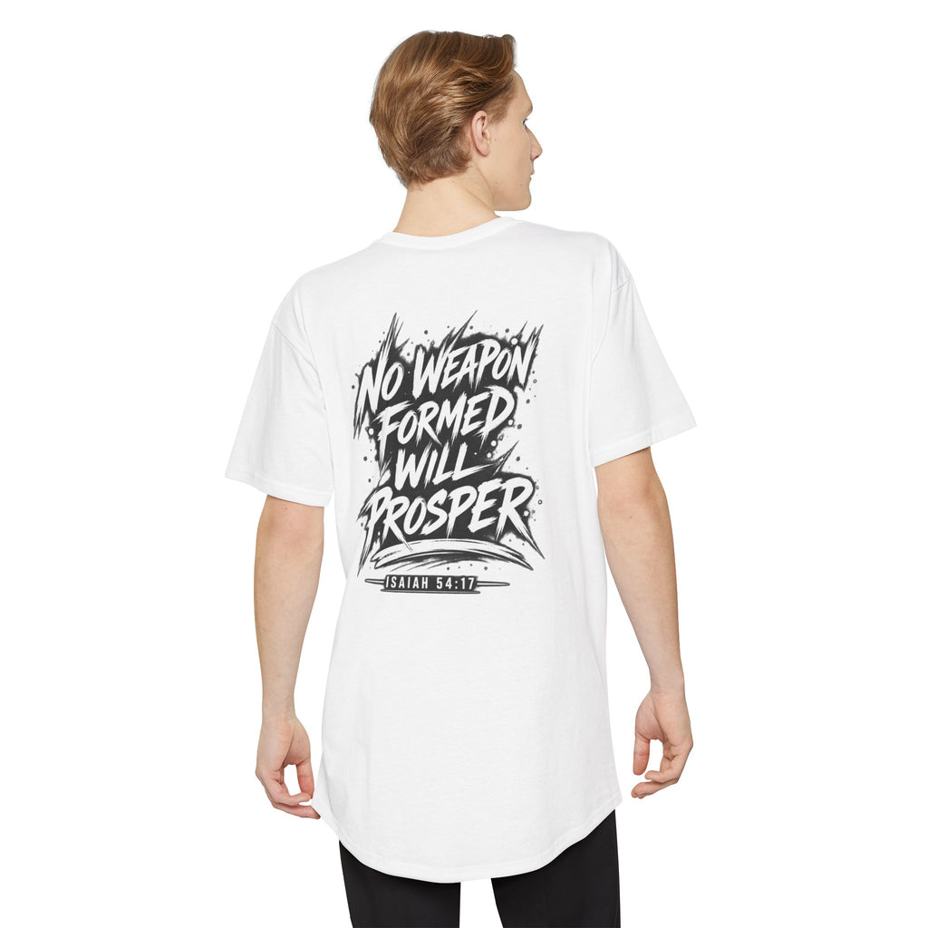 I Cancel I Rebuke I Denounce I Reject — Long Body Tee (No Weapon Formed Will Prosper, Isaiah 54:17)