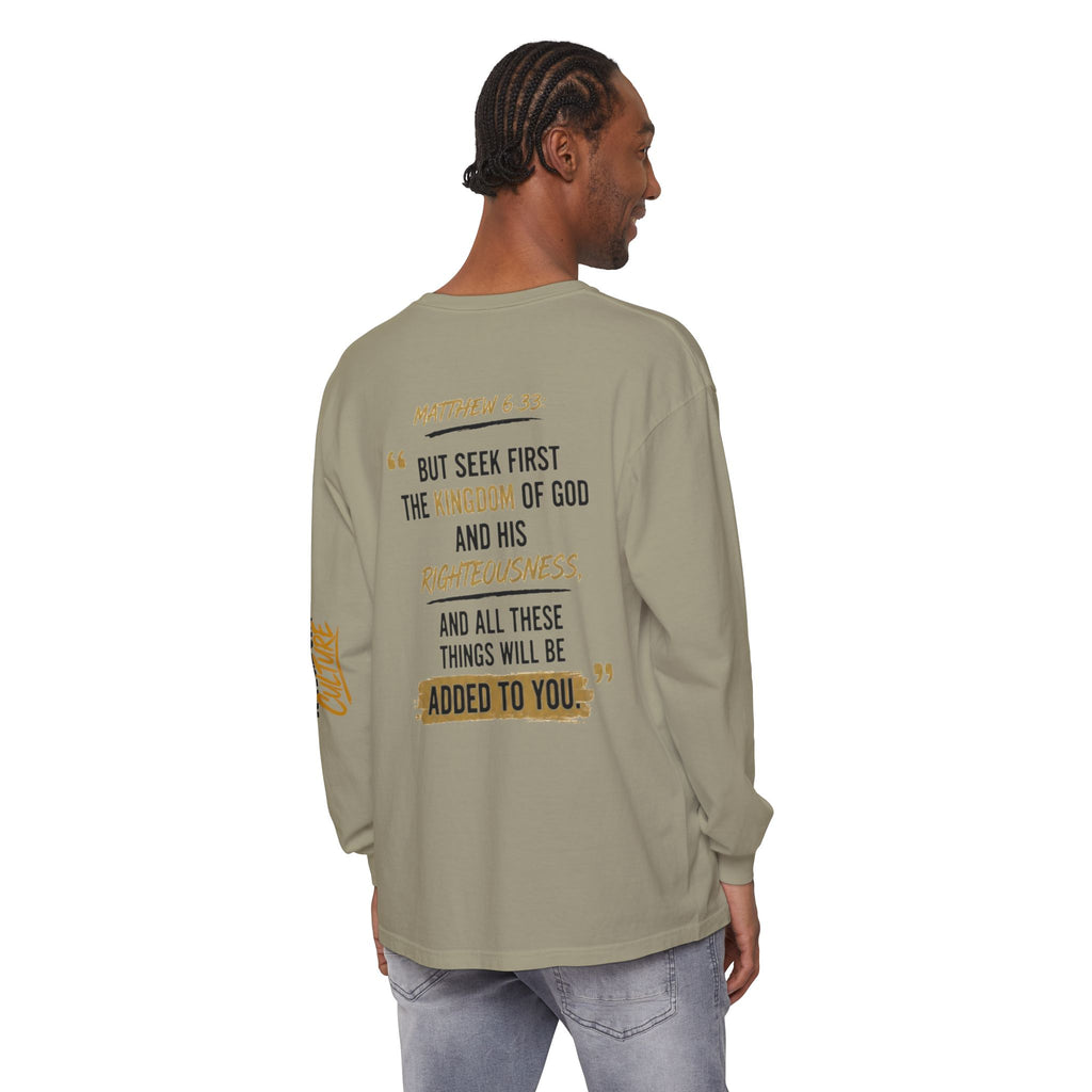 Unisex Garment-dyed Long Sleeve T-Shirt