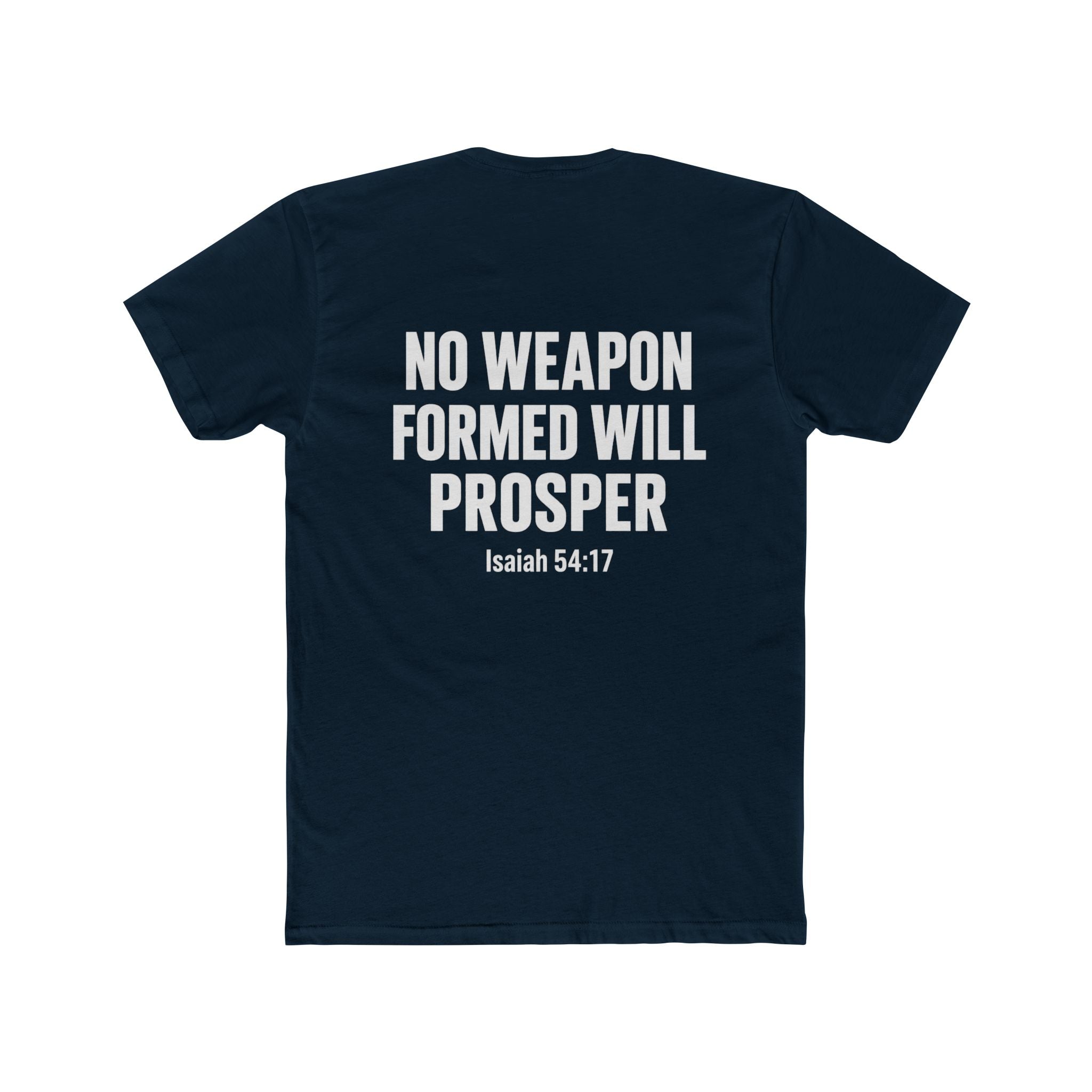 Christian Statement Tee — "I Cancel, I Rebuke, I Denounce, I Reject" / Isaiah 54:17