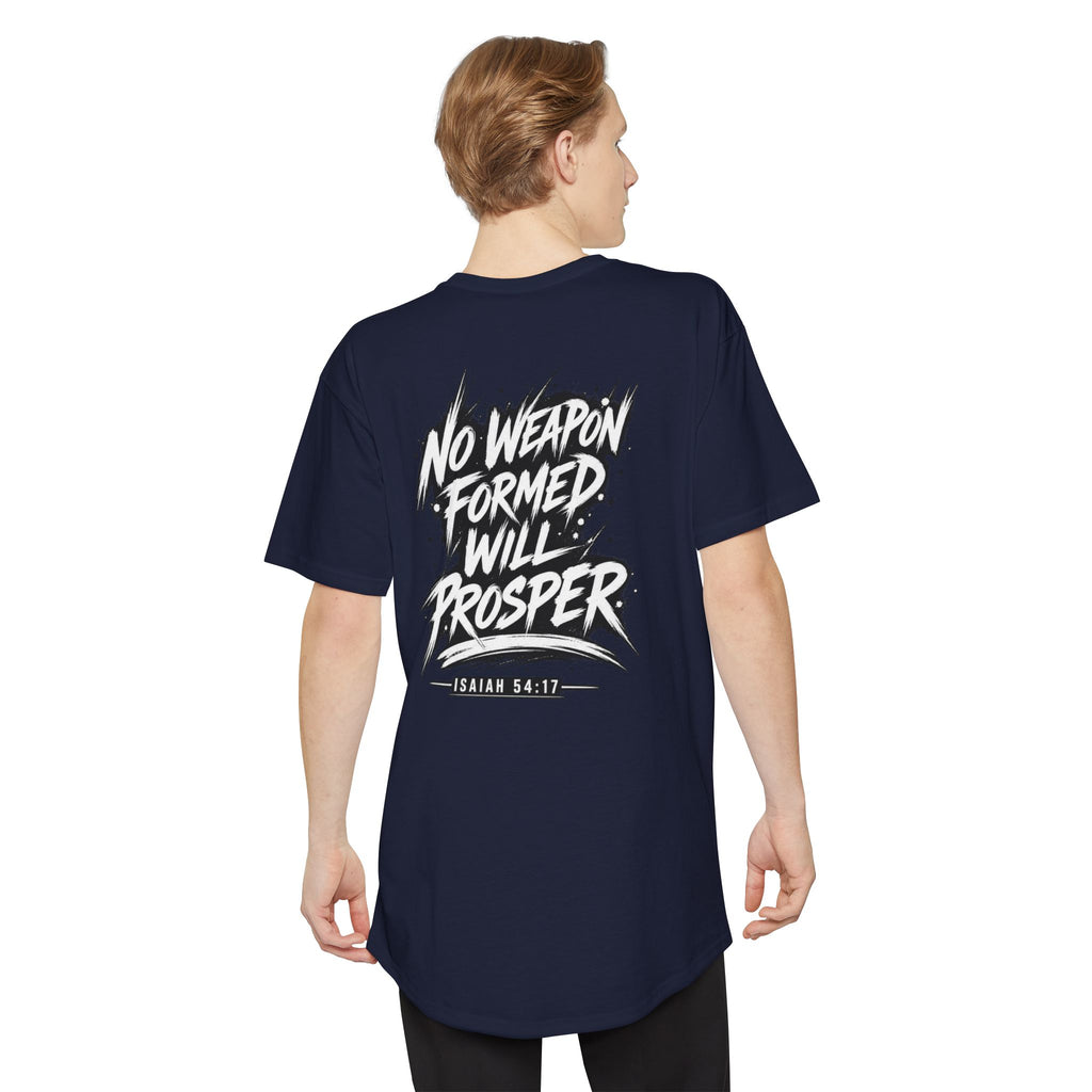 I Cancel I Rebuke I Denounce I Reject — Long Body Tee (No Weapon Formed Will Prosper, Isaiah 54:17)